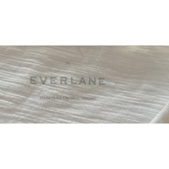 EVERLANE Cotton Tee White Crewneck T-Shirt Size XLarge - Picture 3 of 6